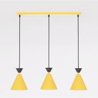 lampara de techo verusa naranja 3 luces