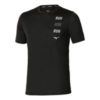 mizuno core run camiseta de running hombres - negro