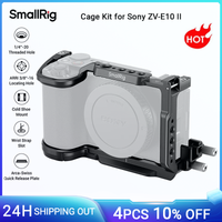 kit de jaula de camara smallrig zv-e10 ii para sony zv-e10 ii con abrazadera de cable con placa de liberacion rapida arca-swiss para estabilizador -4867