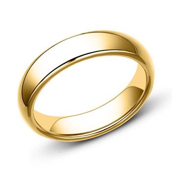 Anillo de tungsteno dorado 5 mm