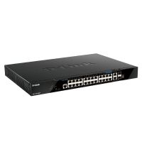 switch gestionado d-link l3 20 puertos gigabit poe 4x25g 2x10g sfp apilable 1u