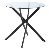 mesa de comedor o80x75 cm negro