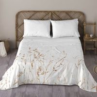 naturals - juego de sabanas estampadas 4 piezas cama 150 - algodon  incluye sabana encimera  2 fundas de almohada  1 sabana bajera - rust