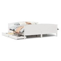 cama sin colchon madera maciza de pino blanca 180x200 cm vidaxl