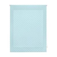 estor enrollable premium - estor enrollable tamano 130x180 - estor premium color turquesa con motas blancas  blindecor
