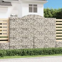 cesta gaviones  gavion para piedras  gavion decorativo forma arco hierro galvanizado 300x50x220240 cm cfw909537