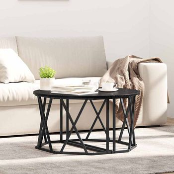 Vidaxl Mesa De Café Roble Negro 80 X 80 X 42 Cm