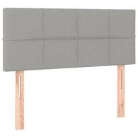 cabecero cama mueble de dormitorio con led de tela claro 100 x 5 x 7888 cm gris m020000573