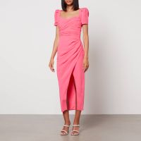 self-portrait iris crepe midi dress - uk 6us 2