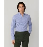 hackett london para hombre hm3010537 camisa rayas bengala city fit tailored azul xxl casual fiesta algodon clasico manga larga