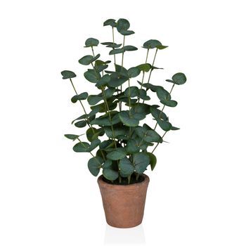 Planta Artificial / Planta En Maceta Eucalyptus Bonsai 46 Cm Plástico Verde Hjh Office
