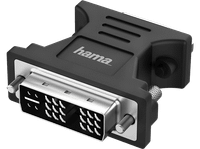 adaptador - hama 00200340 full hd de dvi a vga negro