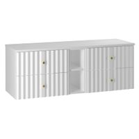 mueble bajo lavabo 140cm paneles de melamina y de mdf blanco