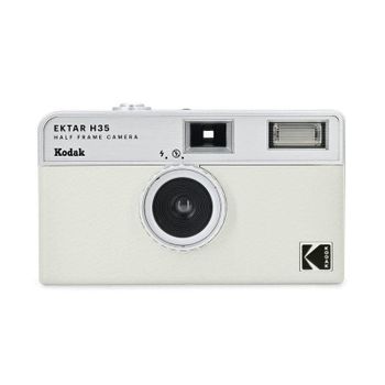 Cámara Analógica Agfaphoto H35 Medio Formato Blanco con Flash Integrado