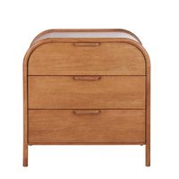 comoda de 3 cajones de madera de mango de 89 cm