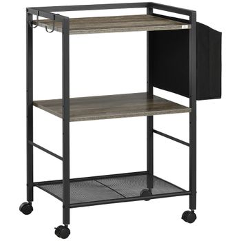 Carrito de cocina 66x40x80.5 cm gris