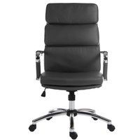 deco 1097blk faux-leather tilting executive chair - black black
