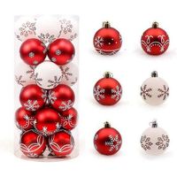 24 piezas de adornos navidenos de plastico irrompibles de 6 cm para arbol de navidad bd