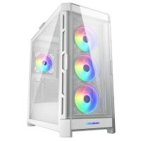 cougar duoface pro rgb mid tower cristal templado usb-c blanca