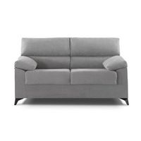 sofa 2 plazas 140 cm hilton estructura madera tapizado antimanchas color gris