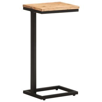 2 Piezas Mesitas Auxiliar | Mesa De Apoyoes Madera Mango Maciza 31,5x24,5x64,5 Cm