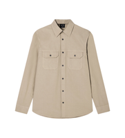 ax armani exchange para hombre xm002191af21226u6107 camisa regular fit beige xs casual algodon manga corta
