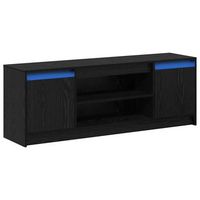 gabinete de tv negro 1395 x 34 x 50 cm madera contrachapada