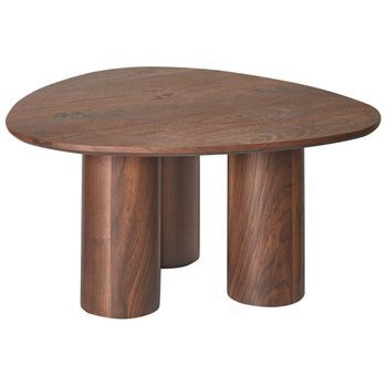 Mesa De Centro Triangular Decorativa De Madera Oscura Estilo Retro Sala De Estar Dacoma