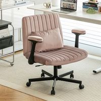 silla de oficina - mueble para despacho - terciopelo - rosa 2150x2520x3300cm