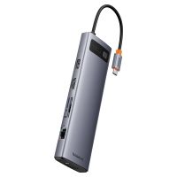 hub baseus 10 puertos 5000 mbits starjoy usb-c hdmi rj-45 vga sd microsd audio 60 hz
