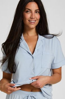 Hunkemöller Chaqueta de manga corta de jersey Essential Azul