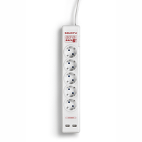 regleta electrica sps safe 5 5 tomas schuko  2 usb in