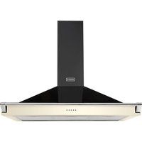 stoves richmond s1100 chimney cooker hood - black  cream black