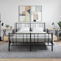 mesitas de noche 2 uds - madera de ingenieria y hierro - roble sonoma 50x41x65cm