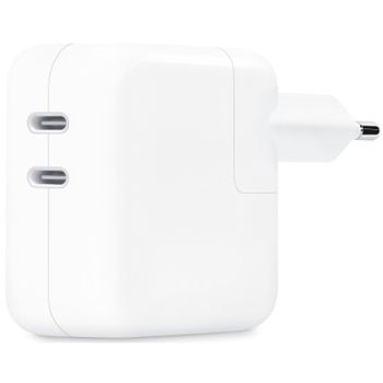 Apple Power Adapter Cargador Dual USB-C 35W Blanco para MAC/iPhone/iPad