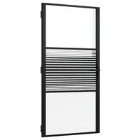 puerta de vidrio rayado negro 1025 x 35 x 2015 cm aluminio vidaxl
