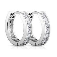 modernas de aros de plata con circonitas