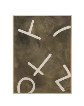 Cuadro decorativo pintado a mano al oleo marco marrón claro 100x150cm