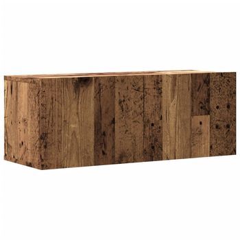 Mueble De Pared De Tv Madera Ingeniería Envejecida 80x30x30 Cm Vidaxl