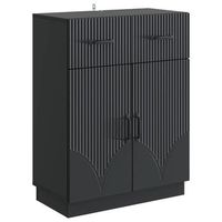 aparador con cajon negro 66 x 345 x 87 cm madera de ingenieria vidaxl