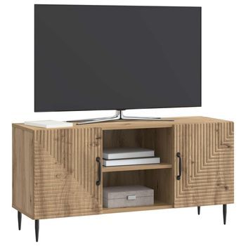 Mueble De Tv | Mueble De Salón | Gabinete De Tv Roble Artesanal 102 X 34,5 X 50 Cm