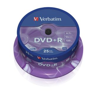 TAMBOR 25 DVD+R 4,7 GB VERBATIM 16X