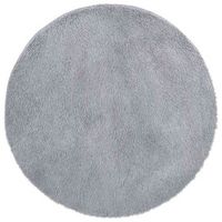 alfombra de pelo largo navarra gris claro 240x240 cm poliester vidaxl