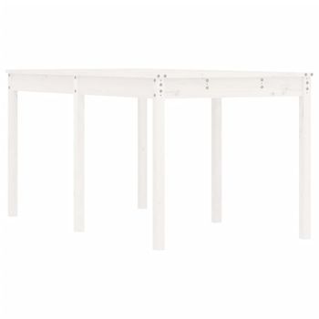 Mesa De Jardín | Mesa De Exterior Madera Maciza Pino Blanco 159,5x82,5x76 Cm