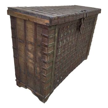 Baúl de madera artesanal 136x46x96h cm