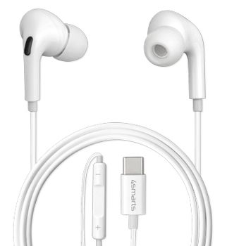 4smarts Active In-Ear Stereo Headset USB Type-C Melody Digital Basic Auriculares Alámbrico Dentro de oído Llamadas/Música USB Tipo C Blanco