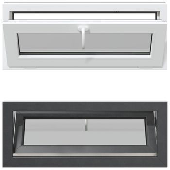 Ventana De Sótano Risor 110 X 40 Cm Pvc Y Vidrio Vidaxl