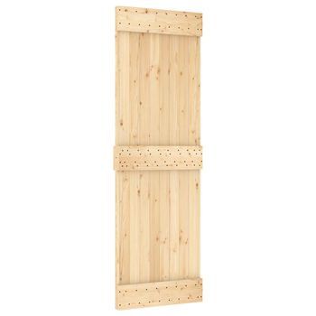 Puerta Corredera Narvik Natural Y Negro 70 X 210 Cm (152,5 Cm) Vidaxl