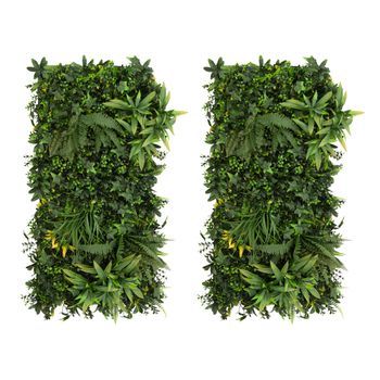 Jardín Vertical Artificial Ayla X 2 50 X 100 Cm Interior Exterior