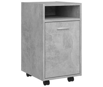 Vidaxl armario auxiliar ruedas contrachapada gris hormigón 33x38x60 cm